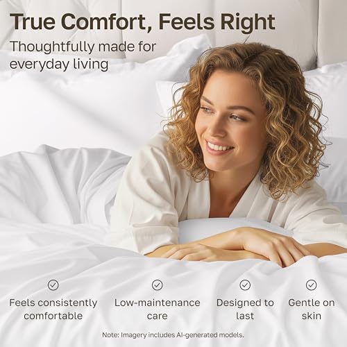California Design Den 100% Cotton Sateen Queen Bed Sheets Set, Light