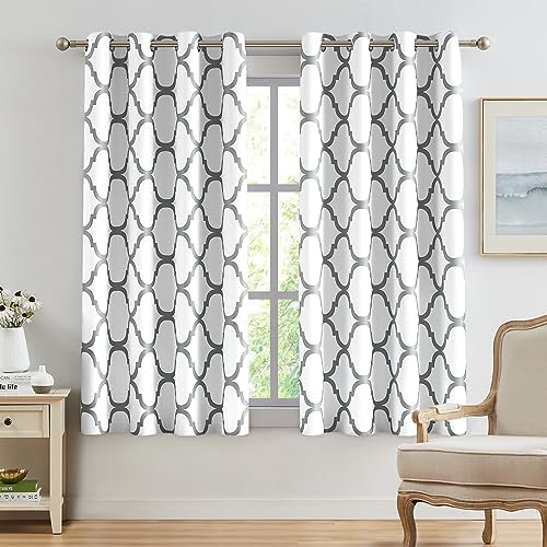 Melodieux Moroccan Printed Room Darkening Blackout Grommet Curtains
