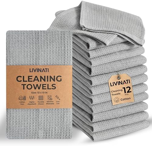 Light Gray Cotton Cleaning Rags For Housekeeping - Trapos Paños De