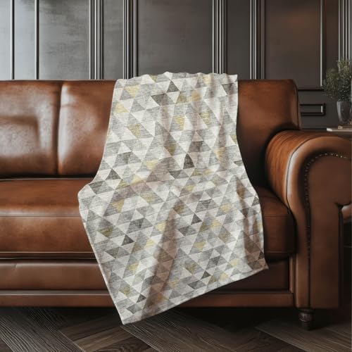 Addison Rugs ASB612 Taupe 50" x 70" Oversized Sherpa Throw Blanket