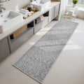 PADOOR Thin Bathroom Runner 24"x48", Braided Bath Mats for Bathroom