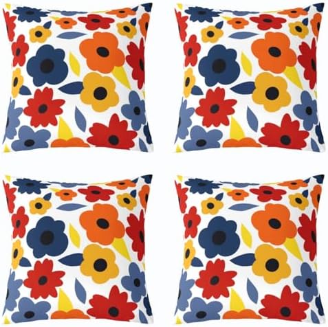 jejeloiu Flower Throw Pillow Covers Set of 2 Spring Theme Cushion