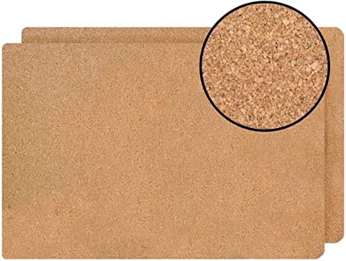 Dainty Home Silver Marble Rectangle Cork Placemats - Heat Resistant