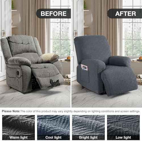 Timeles Stretch Recliner Covers, Gray