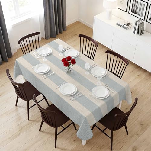 Minimalist Grey Stripes Rectangle Tablecloth 60x120 Inches,Vintage
