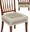Beige Rustic Seat Covers for Dining Room Chairs, Farmhouse Neutral
