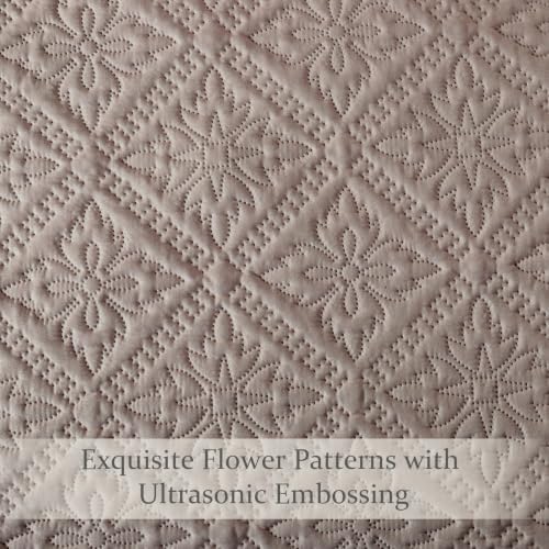 Exclusivo Mezcla King Quilt Set, Taupe