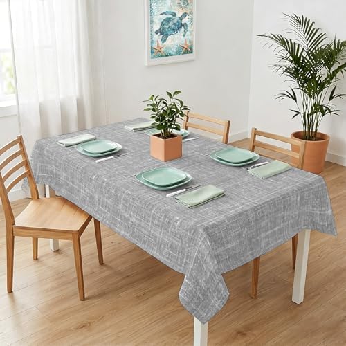 Waterproof Tablecloth Minimalist Gray Aesthetic Rectangle Table Cloth