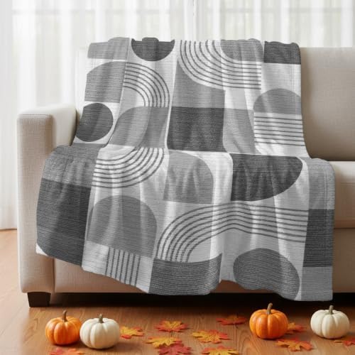 Flannel Fleece Blanket 60" x 80", Bohemia Microfiber Cozy Soft Throws