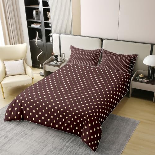 Manfei Geometric Polka Dots Girls Bedding Set Twin Size 100% Cotton