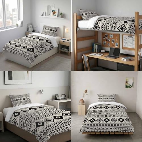 Boho Ethnic Tribe Duvet Cover Queen Size,Quilt Cover 90"x90" with