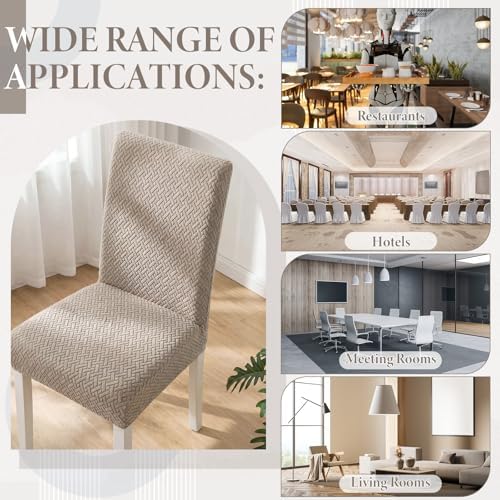 Moukeren 6 Pcs Dining Room Chair Covers Stretch Parson Chairs