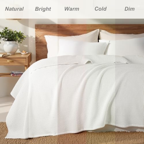 Exclusivo Mezcla 100% Cotton Waffle Blanket Queen Size for Bed