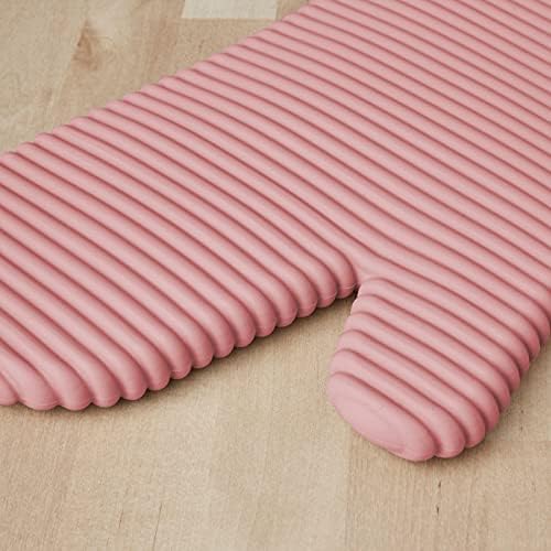 KITCHENAID Ribbed Soft Silicone Oven Mitt 2-Pack Set, 7.5"x13", Dried