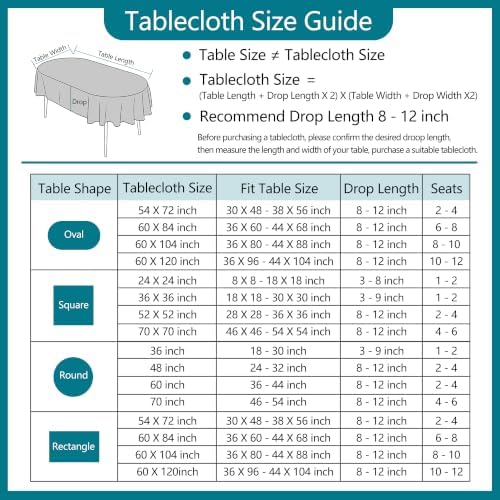 Rustic Cotton Linen Oval Tablecloth, Farmhouse Checkered Heavy Weight