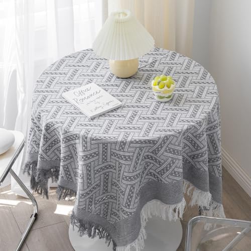 Beydodo Dining Room Table Cloth Square 70x70, Braided Pattern with