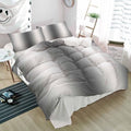 Duvet Cover Set Queen Dark Gray Gradient 3 Piece Bedding Set