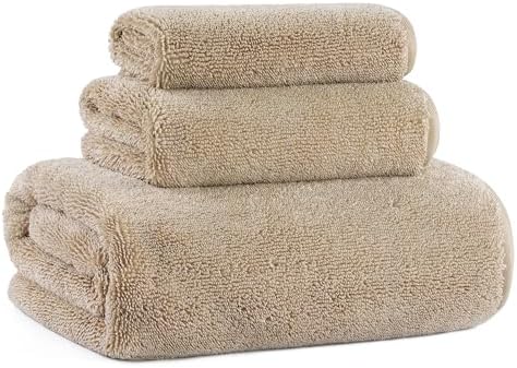 MICROFI Ring Spun Terry Microfiber Bath Towel Set, 3 Piece, Oversize