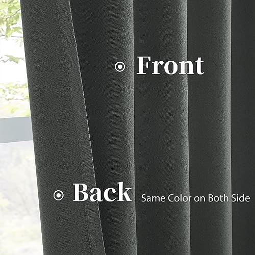 100% Blackout Linen Curtains, Full Shade Complete Light Blocking