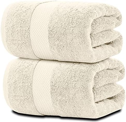 White Classic 6 Luxury Ivory Hand Towels 16 x 30 and 2 Luxury Ivory