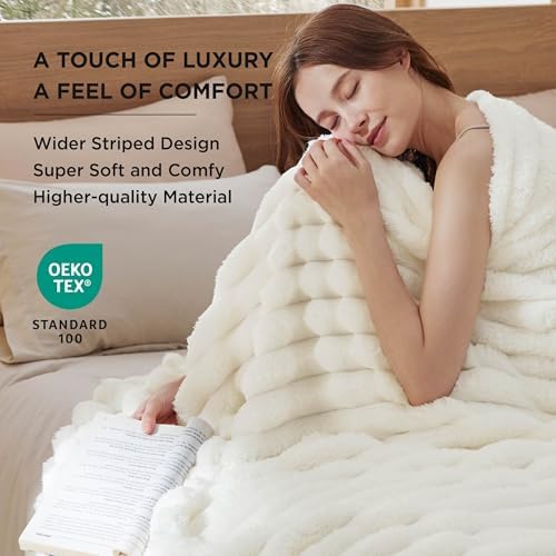 Bedsure King Blanket for Couch&King Size Blanket for Bed, White