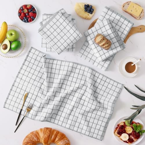 Homaxy Kitchen Towels and Dishcloths Set
