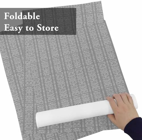 Gray Boho Placemats Set of 8, Cotton Linen Fabric Place Mats