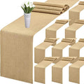 12 x 72 Inch Jute Table Runner 10PCS Burlap Wedding Table Runners Jute