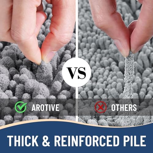 Arotive Luxury Chenille Bathroom Rugs Set, Ultra Soft and Absorbent