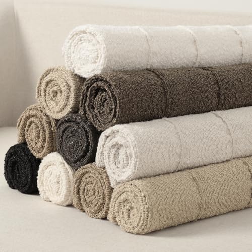 YCOLL Textured Boucle Throw Pillow Covers 18x18 Pack of 2 - Soft