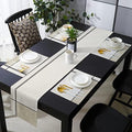 Rustic Beige Table Mats Set of 4 With Table Runner 90 Inches Long
