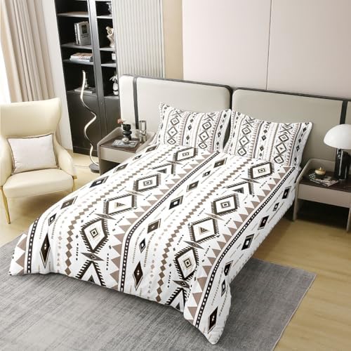 Feelyou Boho Western Duvet Cover 100% Cotton Queen Size Bohemian