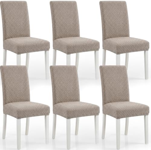 Moukeren 6 Pcs Dining Room Chair Covers Stretch Parson Chairs