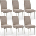Moukeren 6 Pcs Dining Room Chair Covers Stretch Parson Chairs