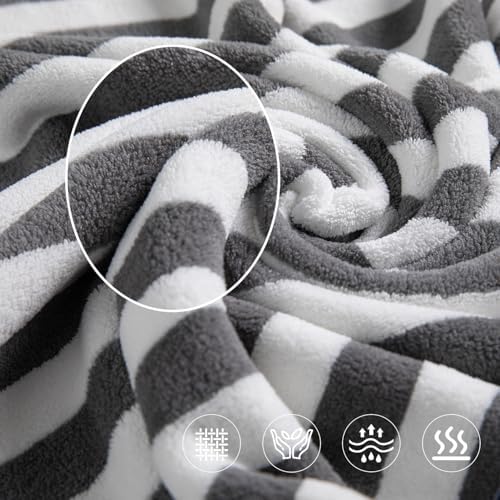 Jarson 18-Piece Striped Bath Towel Set -Highly Absorbent 6 Bath