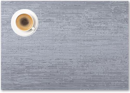 Placemats Set of 12 - Easy Clean Woven Vinyl Placemat for Dining