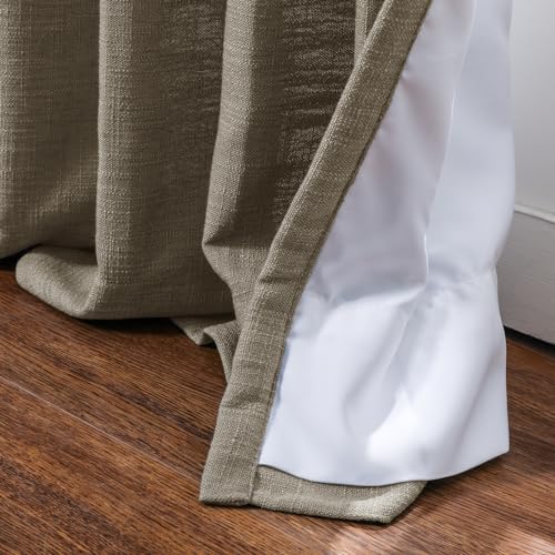 TWOPAGES Pinch Pleated Linen Curtain, Dim Grey, 40W x 108L, 1 Panel