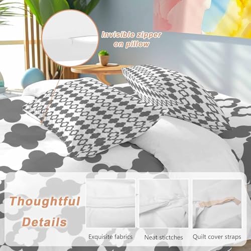 Vintage Bohemia Duvet Cover Set, Abstract Geometric Art Simple Boho