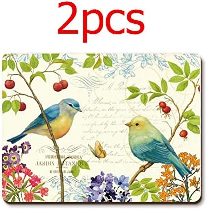 Rural Restaurant Favors Decor Cork Coaster Lovely Cute Bird Placemat