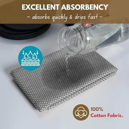 Native Fab 4 Pack Dotted Pattern Kitchen Dish Towels Cotton Super