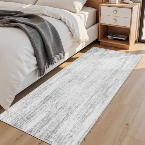 MUJOO Washable Runner Rug 2x6 Area Rugs Low Pile Non Slip Modern