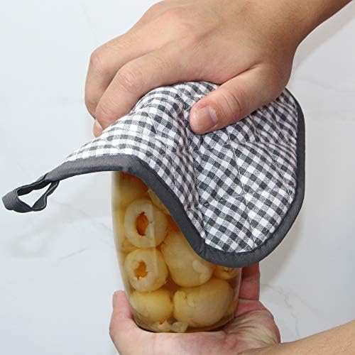5 PCS Pot Holders for Kitchen, Cotton Potholers with Great Heat