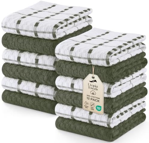 Utopia Towels - Kitchen Towels 12 Pack, 15 x 25 Inches, 100% Ring Spun