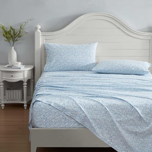 Laura Ashley - Twin Size Sheet Set with Fitted Sheet & Pillowcase