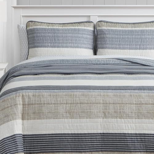 Nautica - Twin Size Quilt Set with Matching Sham