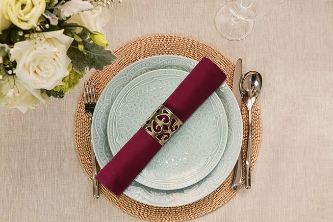 ACCENTHOME Accent Home 100% Cotton Napkins, Delicate Cloth Napkins for