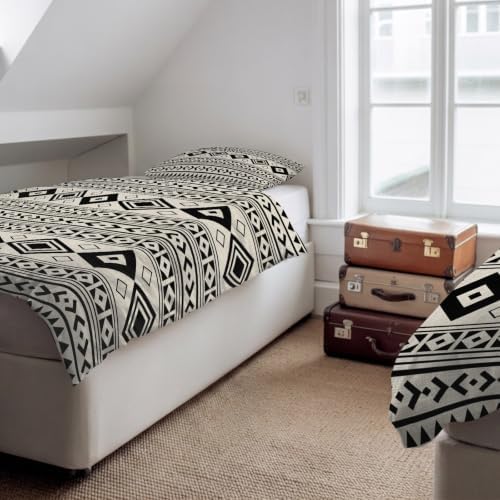 Boho Ethnic Tribe Duvet Cover Queen Size,Quilt Cover 90"x90" with