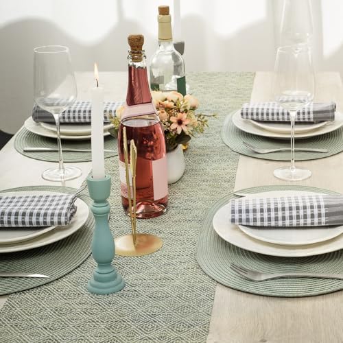 AHHFSMEI Placemats Set of 8 for Dining Table Washable Woven Non-Slip