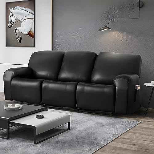 JOKIVTOU PU Leather Recliner Sofa Cover