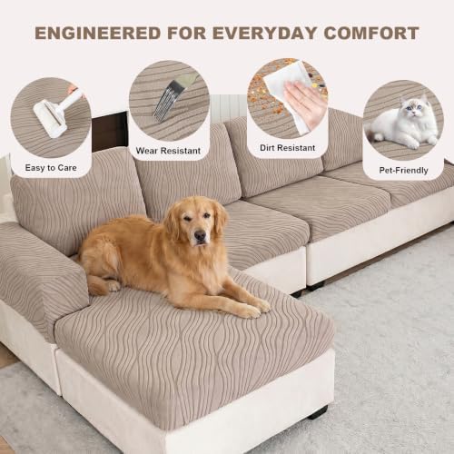 Eco-Ancheng Couch Cushion Cover Sectional Couch Covers for Sofa Chaise